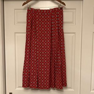 Pendleton Red and Gray Patterned A-Line Skirt